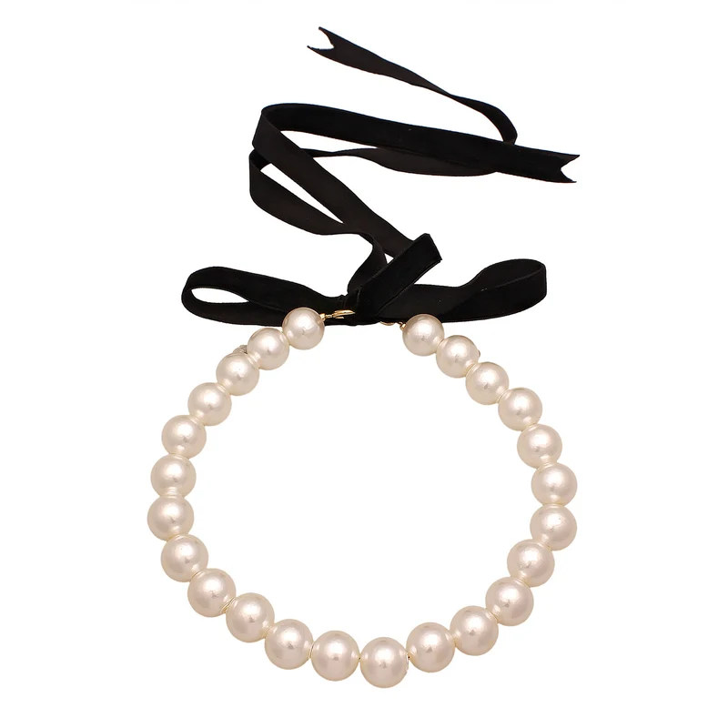 Choker Schleife | Synth. Perlen