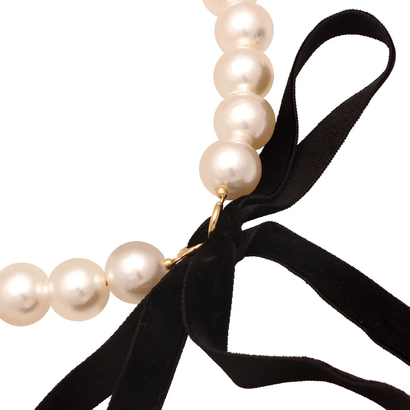 Choker Schleife | Synth. Perlen