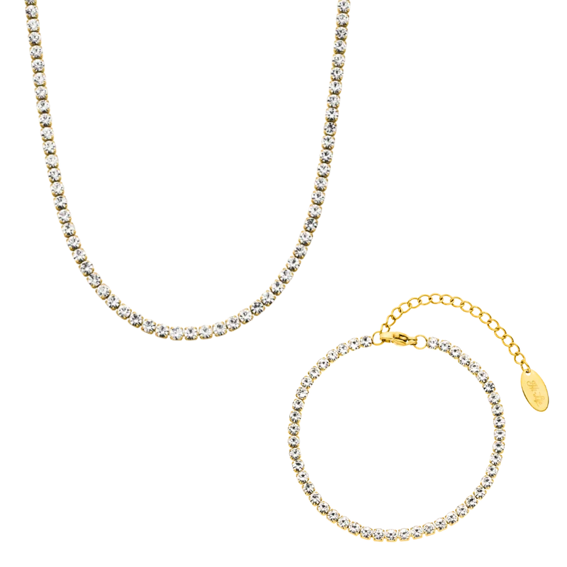 Hi-Life Tennis Set 14K Vergoldet