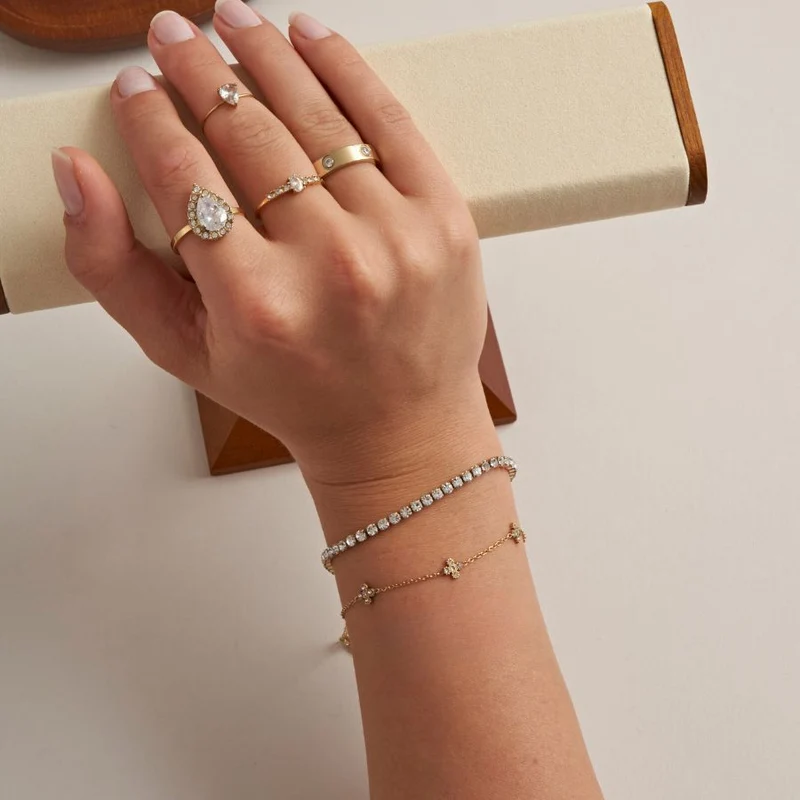Hi-Life Tennis Set 14K Vergoldet