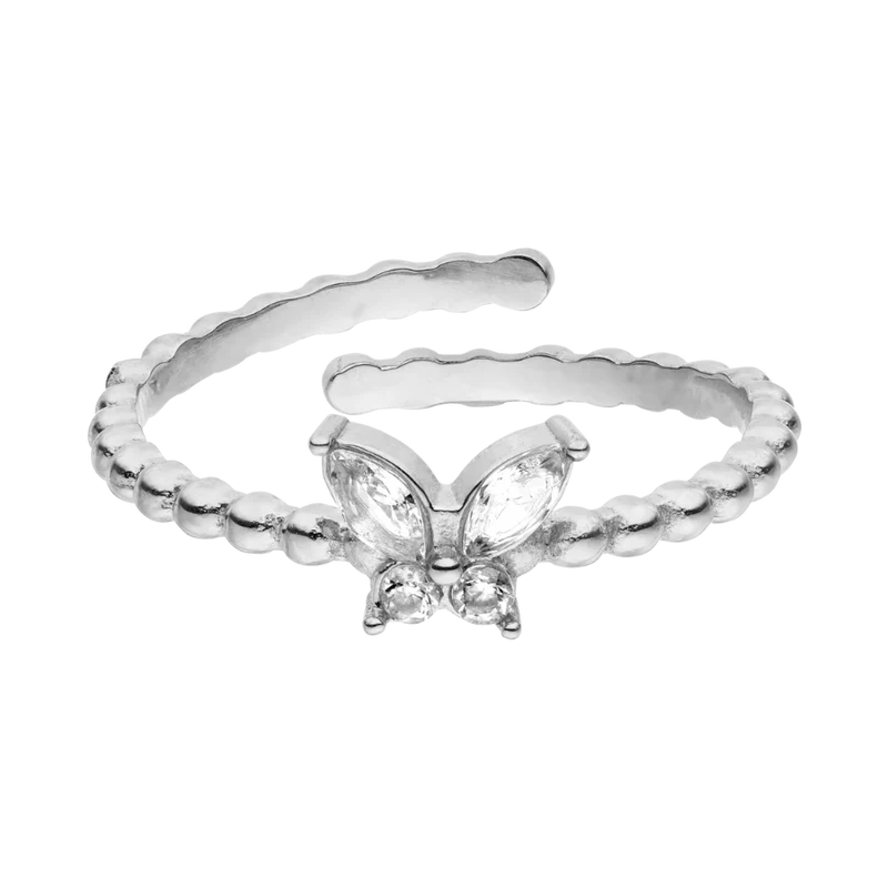 Butterfly Ball Ring 14K Vergoldet