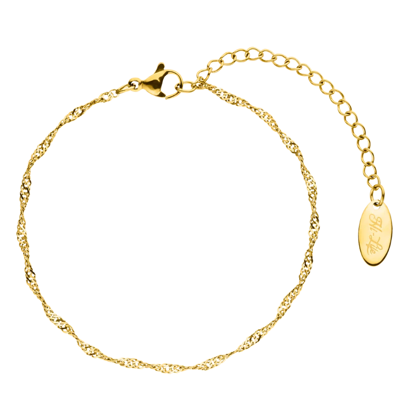 Twisted Simple Armband 14K Vergoldet