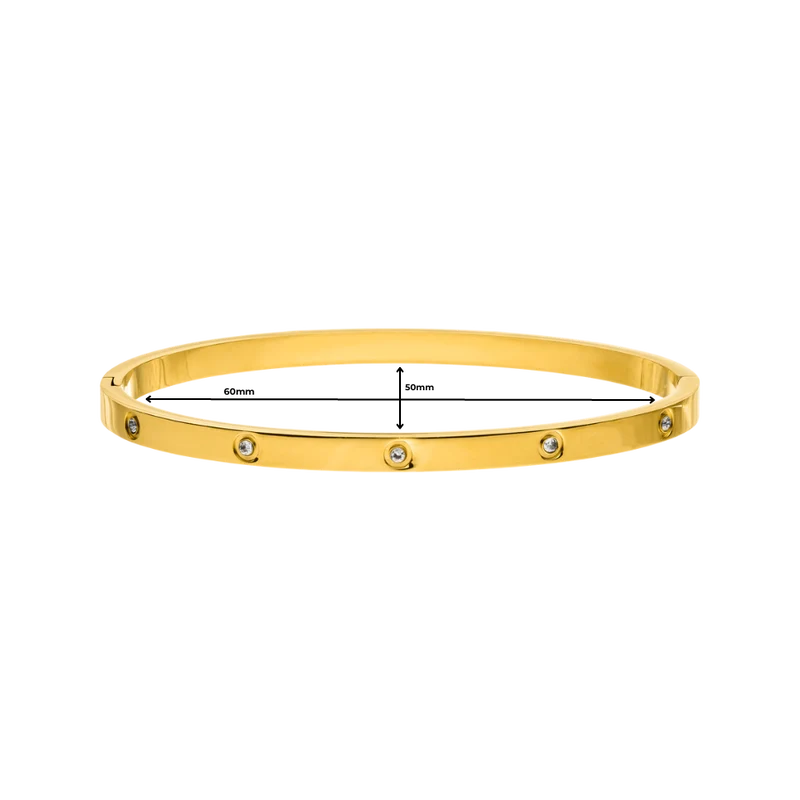 Timeless Stone Armreif 14K Vergoldet