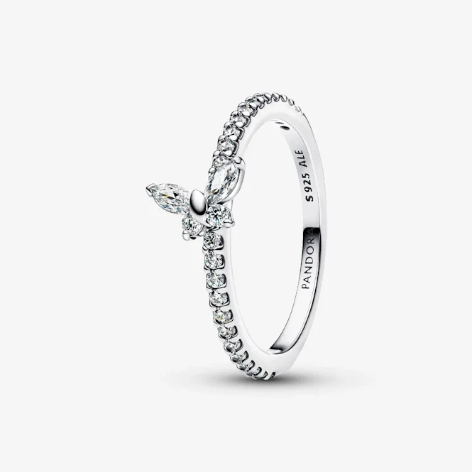 Sparkling Butterfly Ring, Size 50