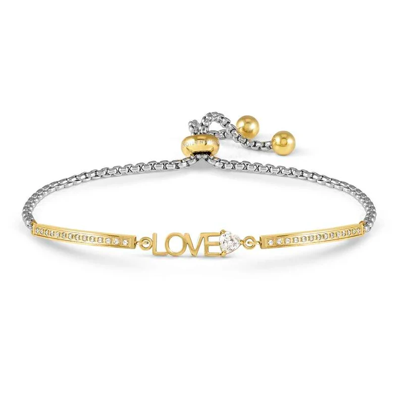 Milleluci Love Bracelet in Gold with CZ