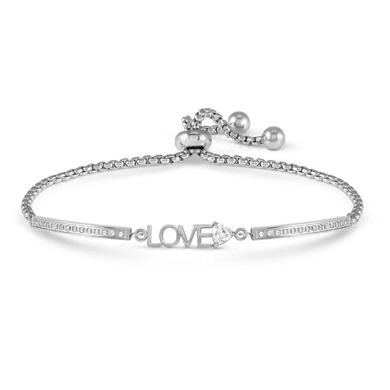 Milleluci Love Bracelet in Silver with CZ