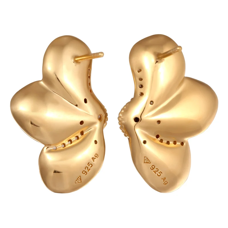 Ohrstecker Blume | Zirkonia (Weiß)