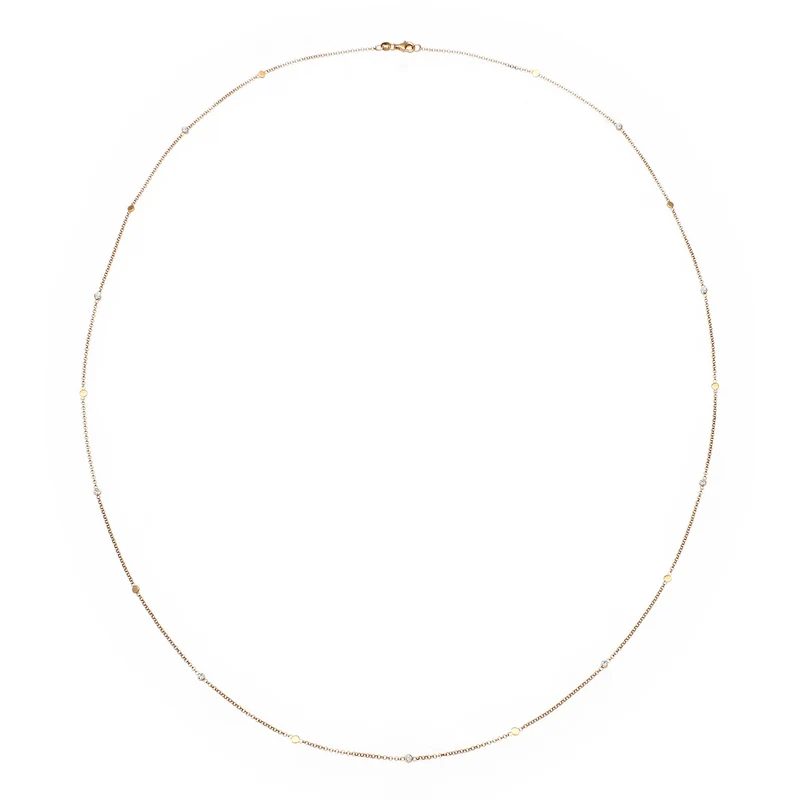 Halskette Plättchen | Mit Kristallen von Swarovski® (Weiß)