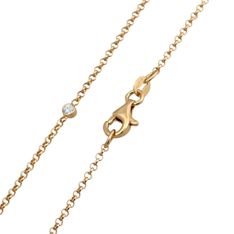 Halskette Plättchen | Mit Kristallen von Swarovski® (Weiß)