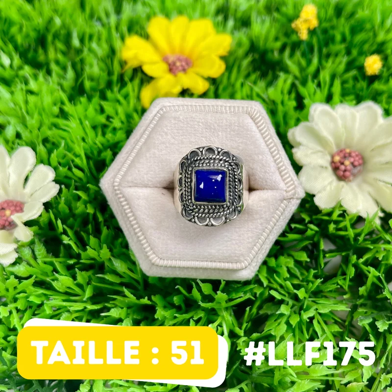 Ring aus 925er Sterlingsilber mit Lapislazuli #LLF175