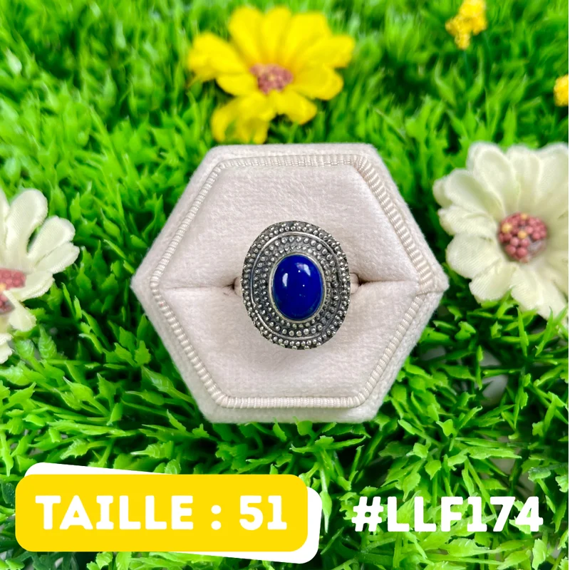 Ring aus 925er Sterlingsilber mit Lapislazuli #LLF174