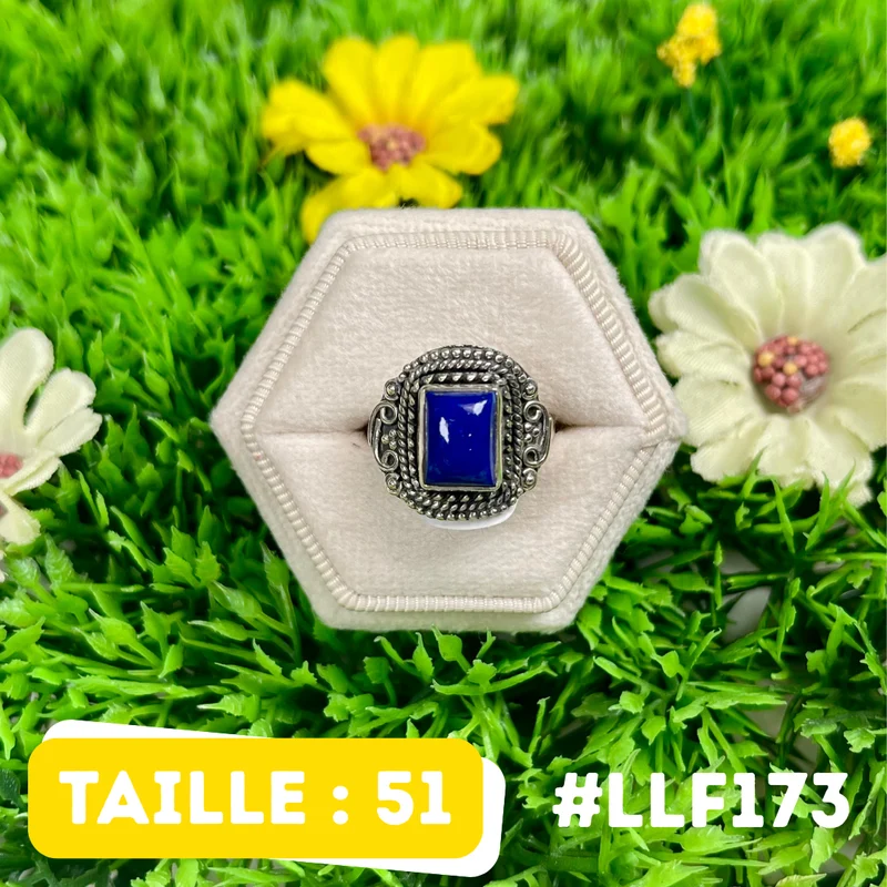 Ring aus 925er Sterlingsilber mit Lapislazuli #LLF173