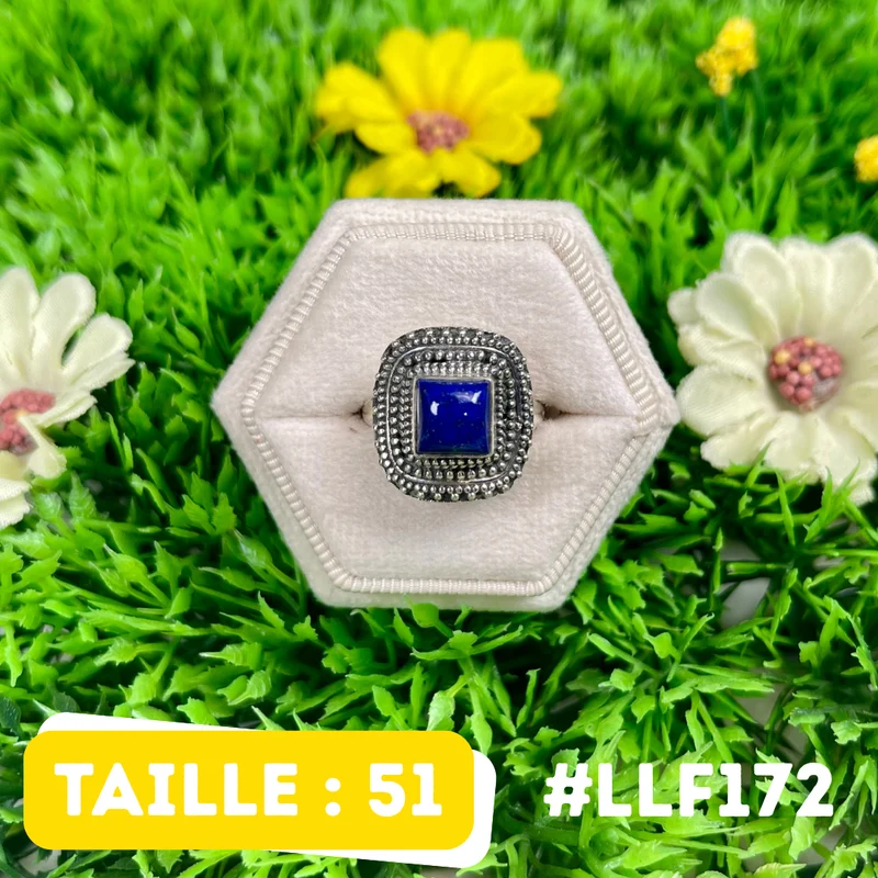 Ring aus 925er Sterlingsilber mit Lapislazuli #LLF172