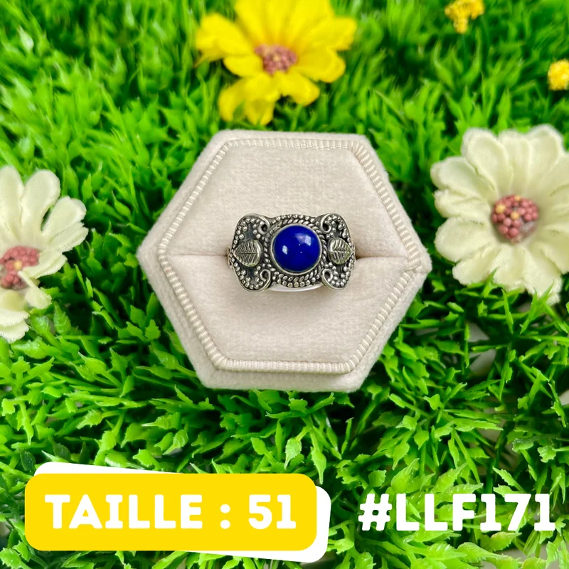 Ring aus 925er Sterlingsilber mit Lapislazuli #LLF171