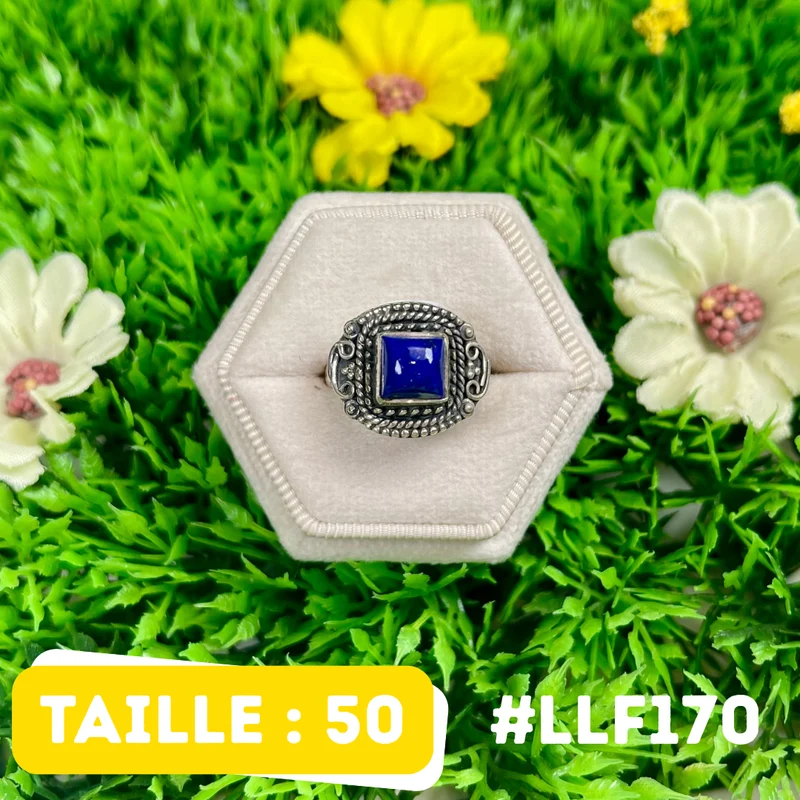 Ring aus 925er Sterlingsilber mit Lapislazuli #LLF170