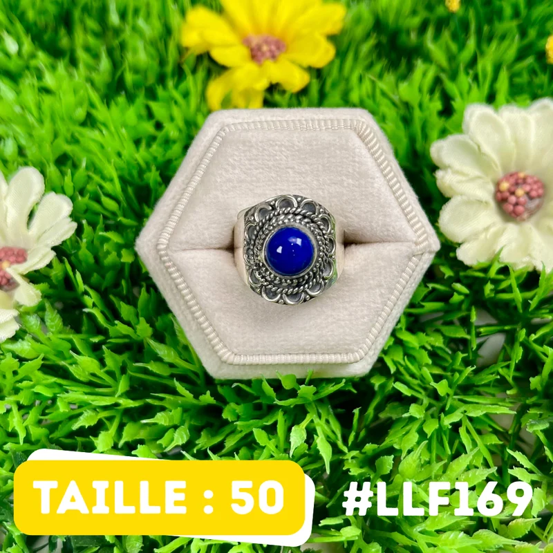 Ring aus 925er Sterlingsilber mit Lapislazuli #LLF169