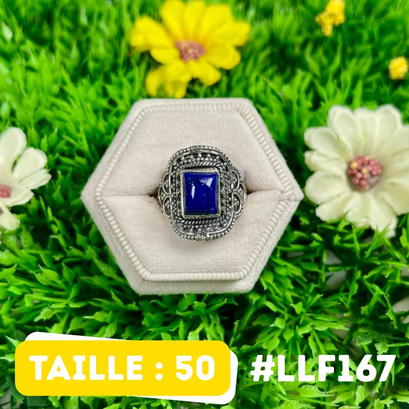 Ring aus 925er Sterlingsilber mit Lapislazuli #LLF167