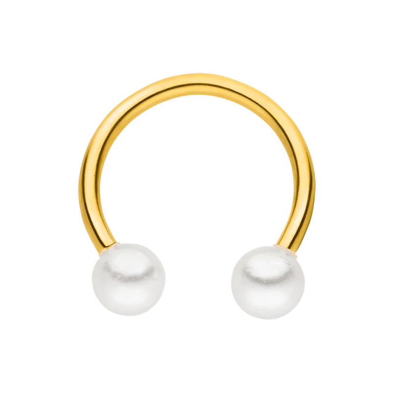 Pearl Hufeisen 18K Vergoldet