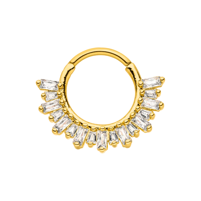 Flawless Cube Clicker Piercing 18K Vergoldet