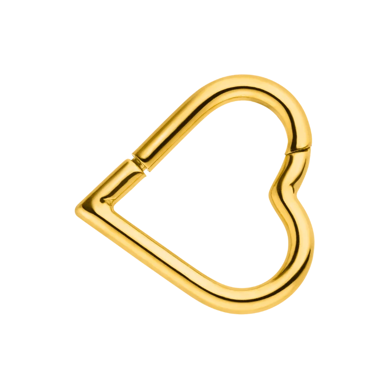 Heart Shape Clicker Piercing 18K Vergoldet