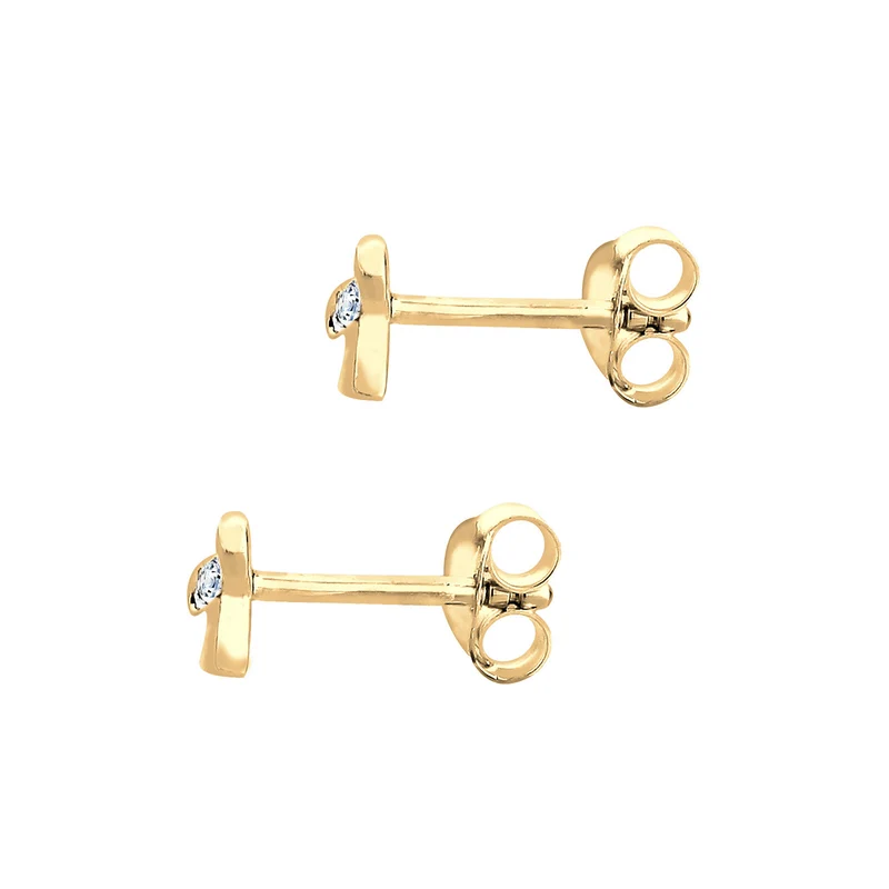 Ohrstecker Schleife | Diamant ( Weiß, 0,01 ct )