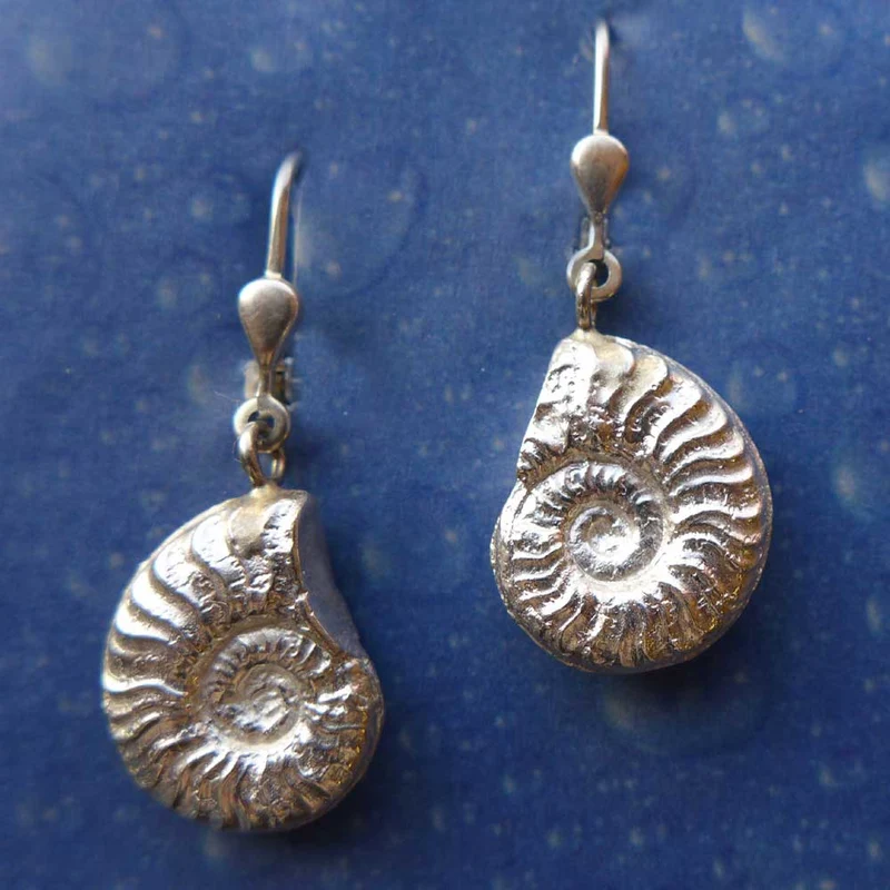 Fossiler Schmuck Ammonit Ohrhänger