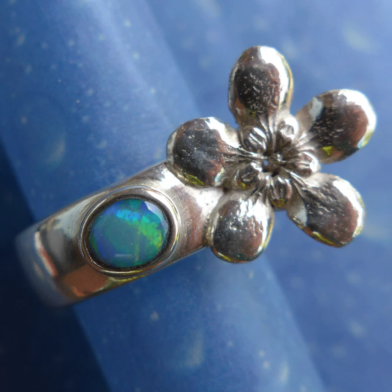 Flora Silber Jasmin Blüte Ring