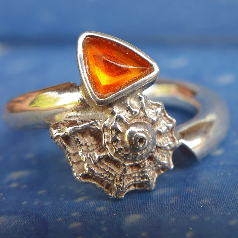 Feueropal Ring Silber Kronenturban