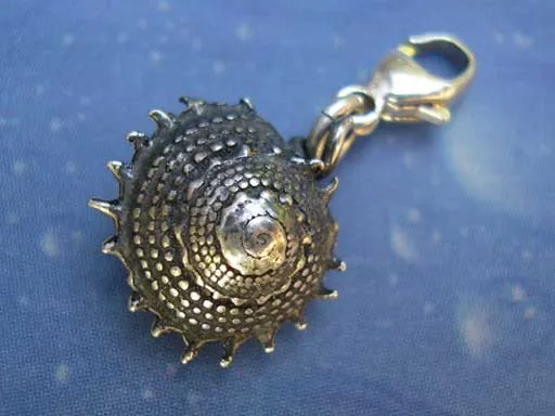 Feinstachelige Sonnenschnecke Charms mit Karabiner