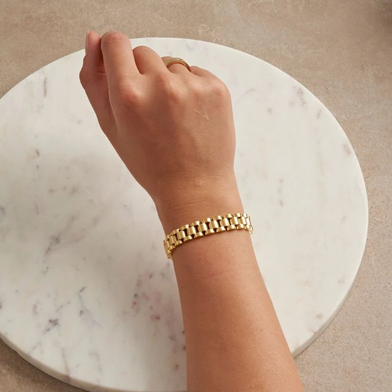 Deluxe Wavelink Armband 14K Vergoldet