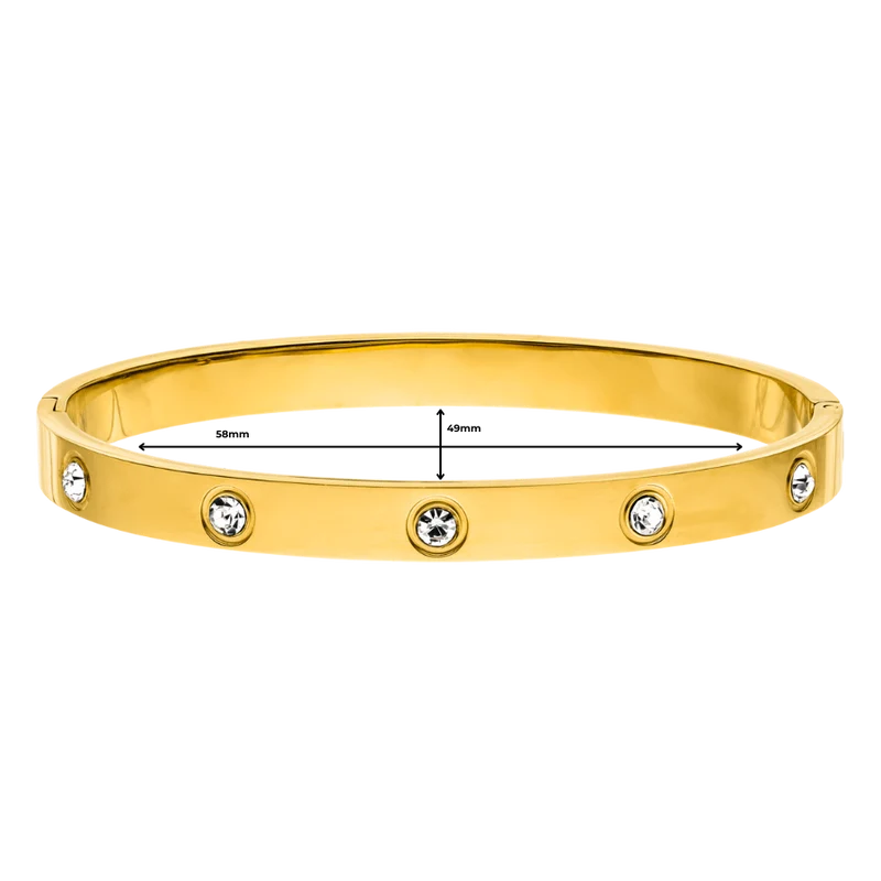 Deluxe Timeless Stone Armreif 18K Vergoldet