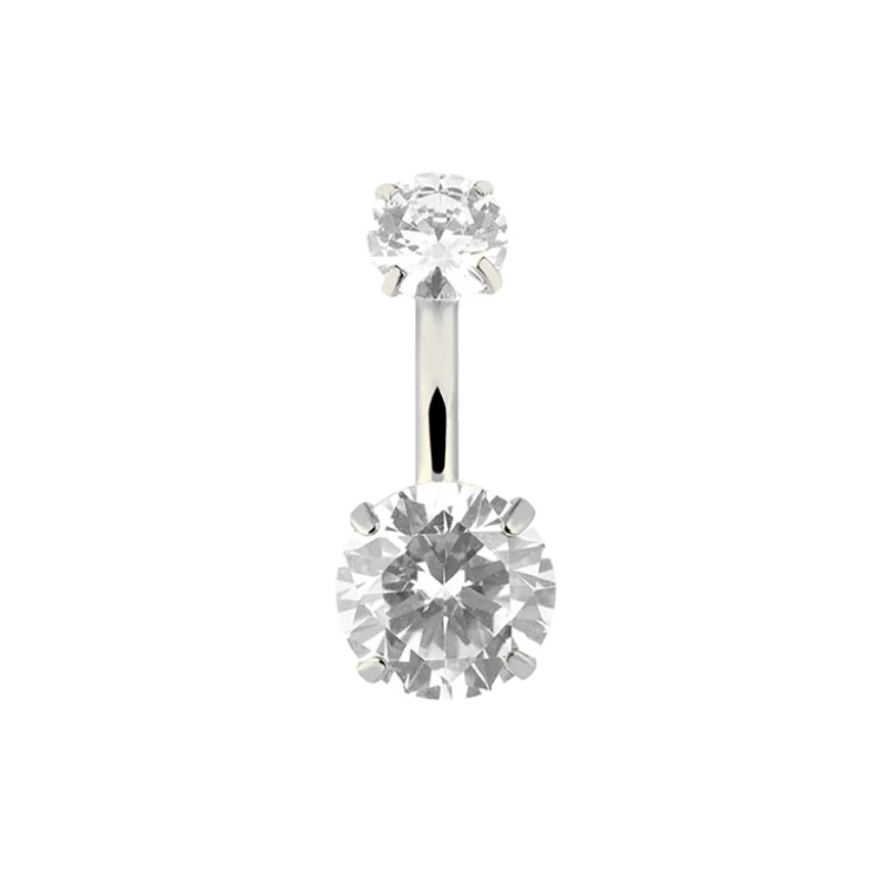 Simple Shiny Belly Button Ring Gold