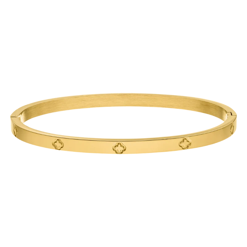 Timeless Lucky Leaf Armreif 14K Vergoldet