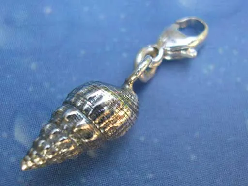 Elegante Seetangschnecke dick m Charms mit Karabiner
