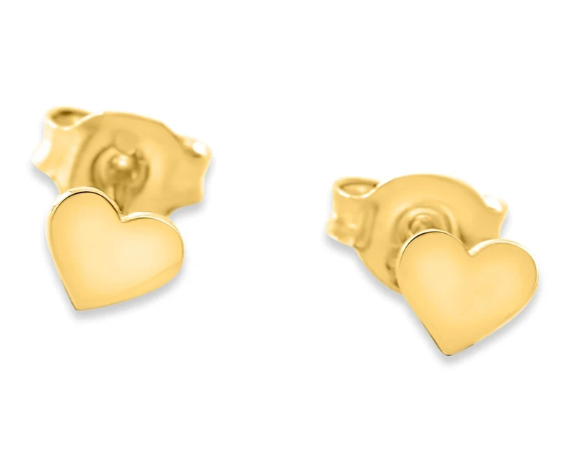OHRSTECKER VERGOLDET HERZ, FILIGRANE HERZ OHRRINGE GOLD