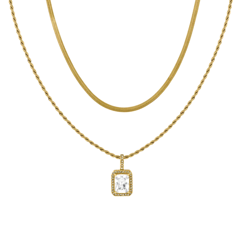 Elegance Ketten Set 14K Vergoldet