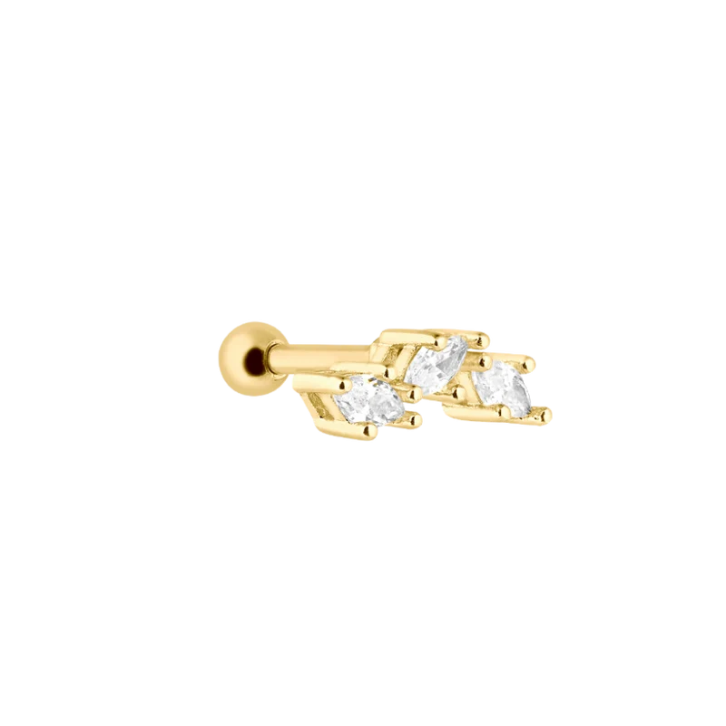Victoria Crystal Ohr Piercing Gold