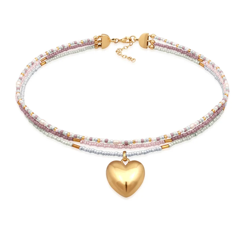 Choker Herz Beads| Süßwasserzuchtperlen