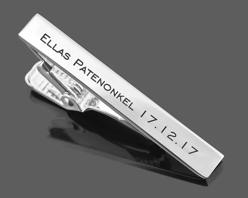 KRAWATTENNADEL EDELSTAHL, KRAWATTENKLAMMER, GESCHENK PATENONKEL