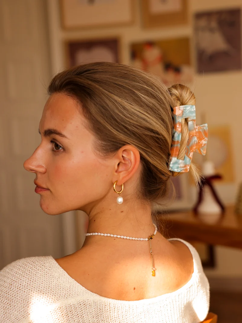 Modern Style Haarklammer Peach Blue