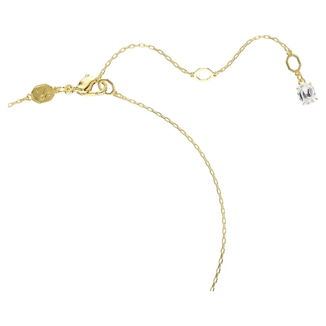 Stilla Attract Pendant Necklace with Round-Cut White Crystal in Gold