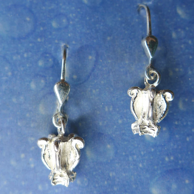 Blütenschmuck Silber Ohrringe