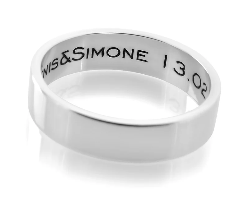 KLASSISCHER SILBERRING MIT GRAVUR SCHLICHT & ELEGANT PARTERRING 925 SILBER RING