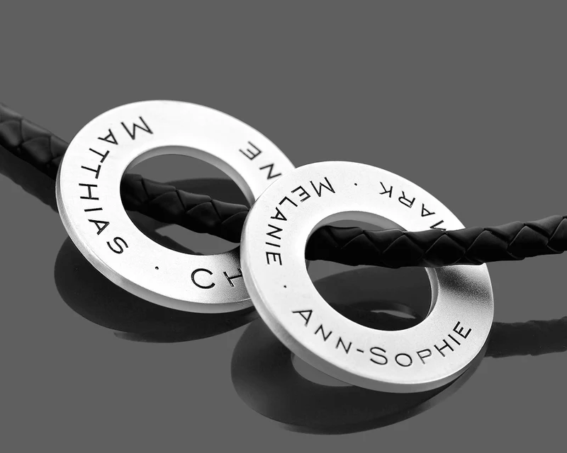 HERRENKETTE GRAVUR ANHÄNGER PERSONALISIERTE HALSKETTE HERREN MÄNNER SCHMUCK