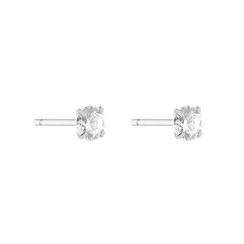 Round Dainty Ohrstecker 18K Gold Plated