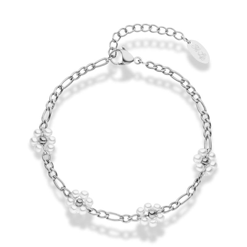 Sweet Life Pearl Flower Armband 14K Vergoldet
