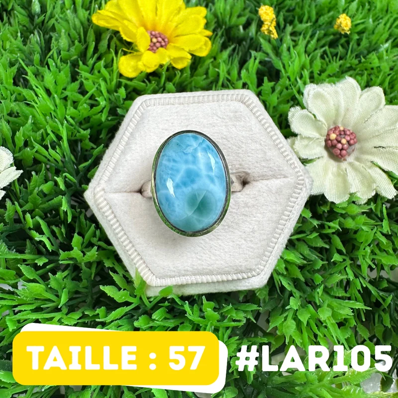 Larimar-Ring aus 925er Sterlingsilber #LAR105