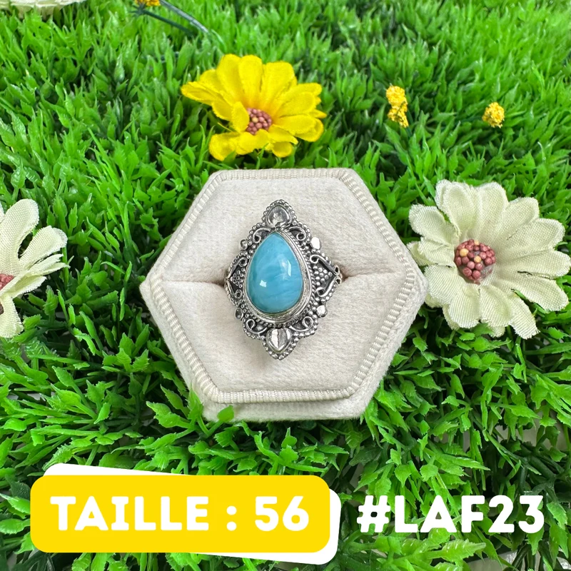 Larimar-Ring aus 925er Sterlingsilber #LAF23
