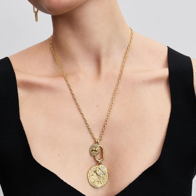 ME Gold Crossing Arrows Medallion Charms