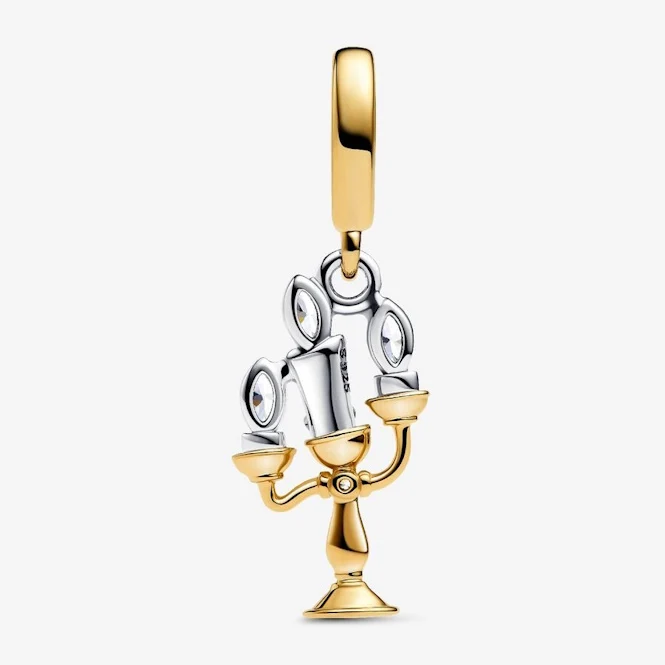 Disney Gold Beauty and the Beast Lumiere Dangle Charms